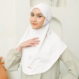 Biyya Instan Lasercut (Bergo Crinkle) Broken White