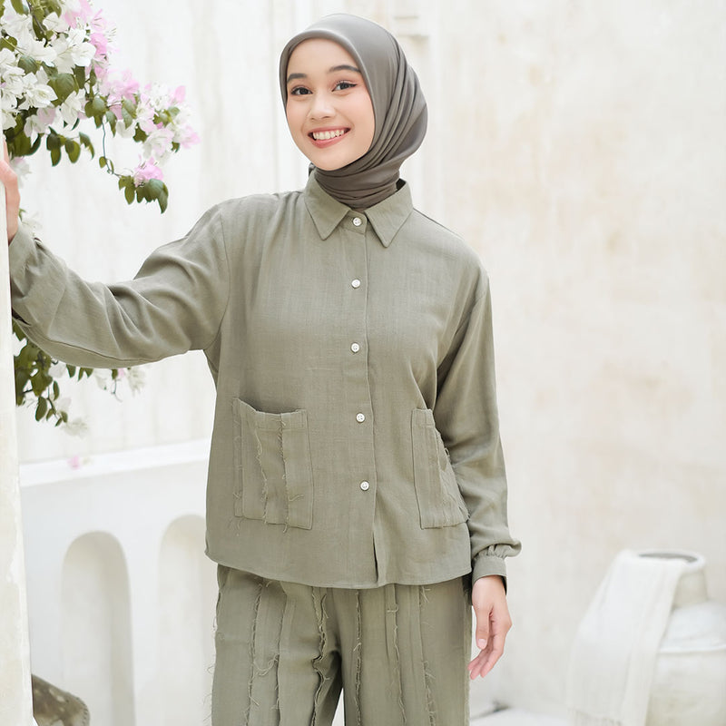 Tale Linen Set Soft Army