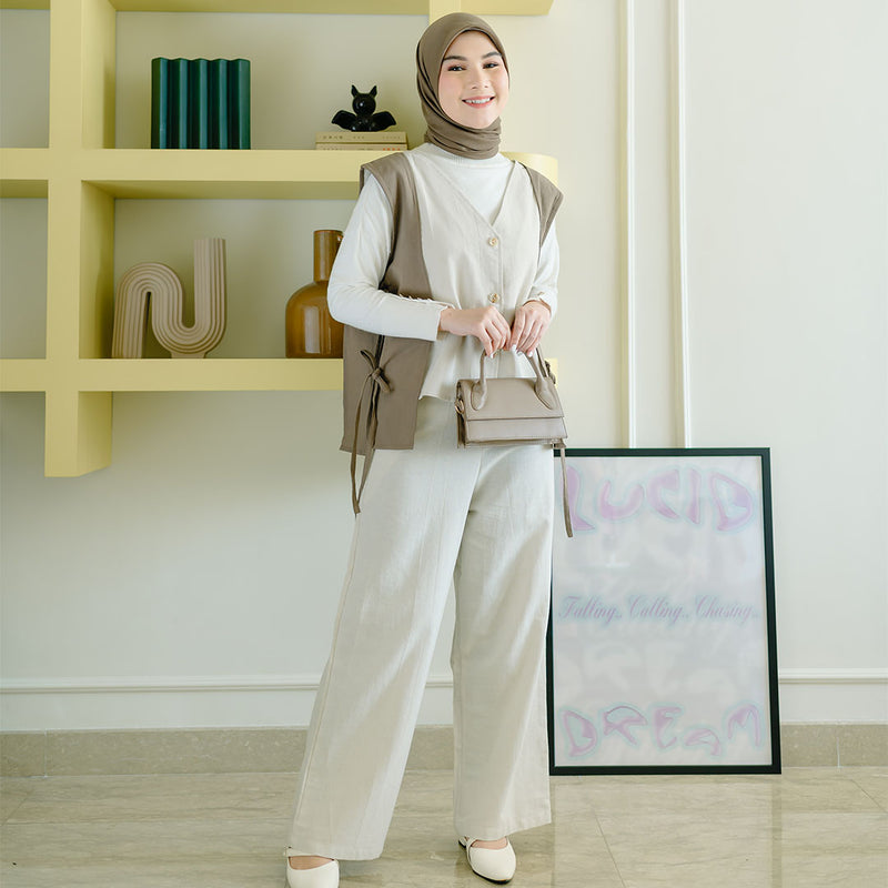 Nomi Set (One Set Linen) Choco Cream