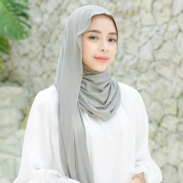 Tana Shawl (Pashmina Kaos Rayon) Ash Grey