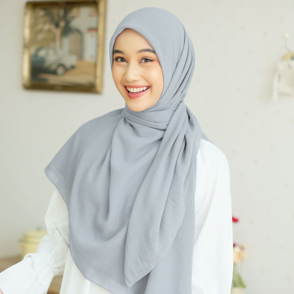 Mima Square Syari (Hijab Segiempat Syari) Ash Grey