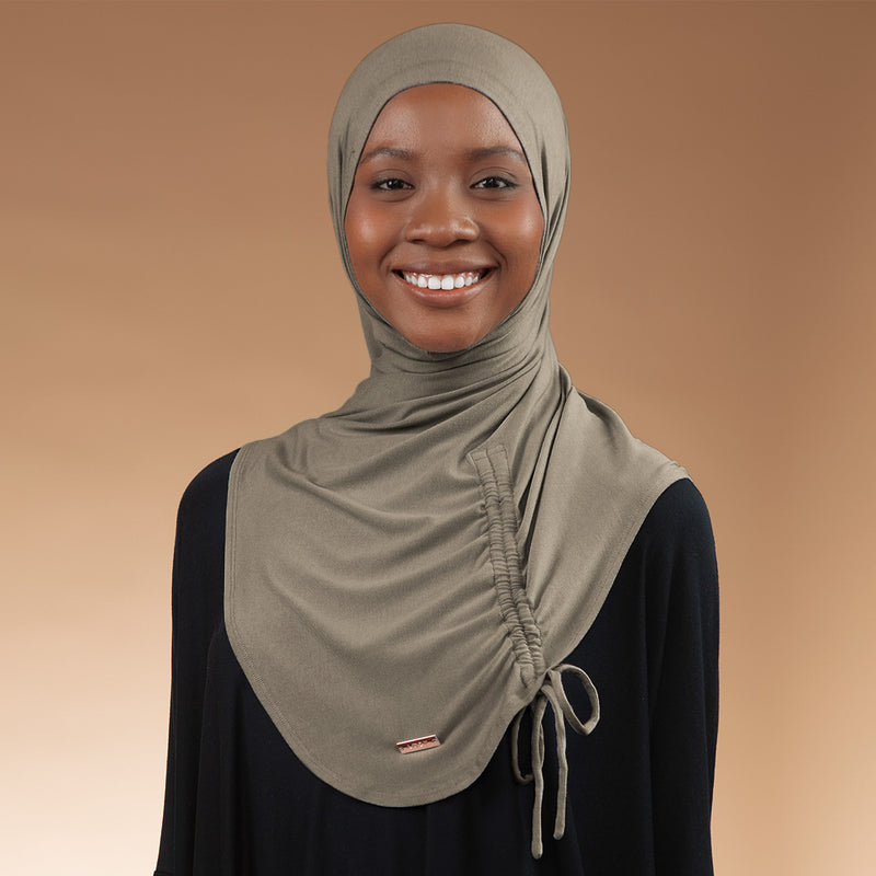 Liora Instan (Hijab Instan Serut Sport Rayon) Ash Grey