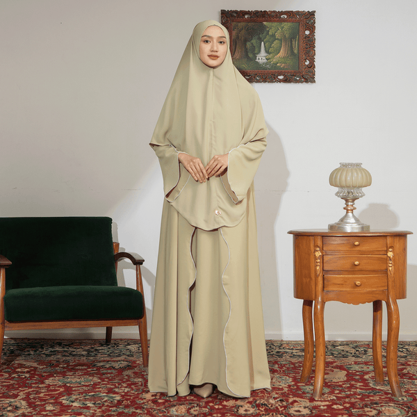 Aisha Abaya (Abaya Dress Haji dan Umrah) Avocado