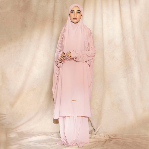 Shameera Prayer Set Series 2 in Blush Pink (Lozy x Hamidah)