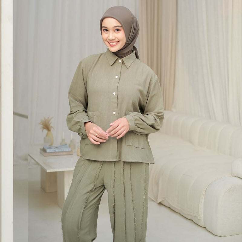 Tale Linen Set Soft Army