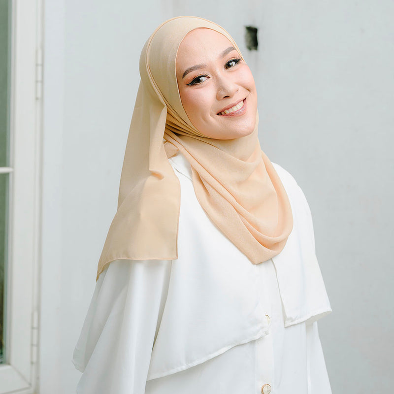 Bawal Shawl (Pashmina Ceruti Babydoll) Light Cream