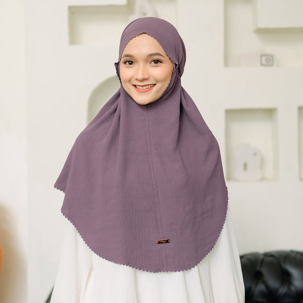 Biyya Instan Lasercut (Bergo Crinkle) Sweet Grape