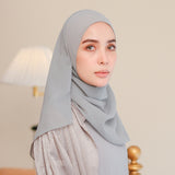 Ovel Shawl in Blue Grey (Lozy x Hamidah)