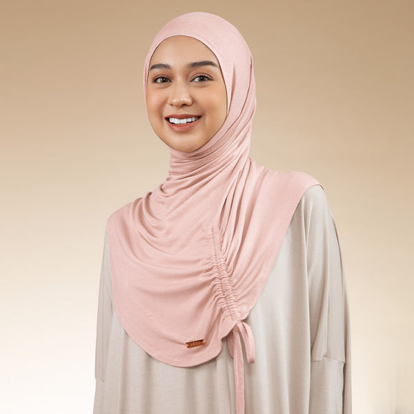 Liora Instan (Hijab Instan Serut Sport Rayon) Ice Pink