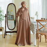 Sahla Abaya Set Brown Sugar