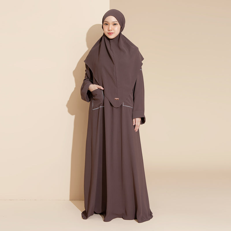 Sahla Abaya Set Brownie
