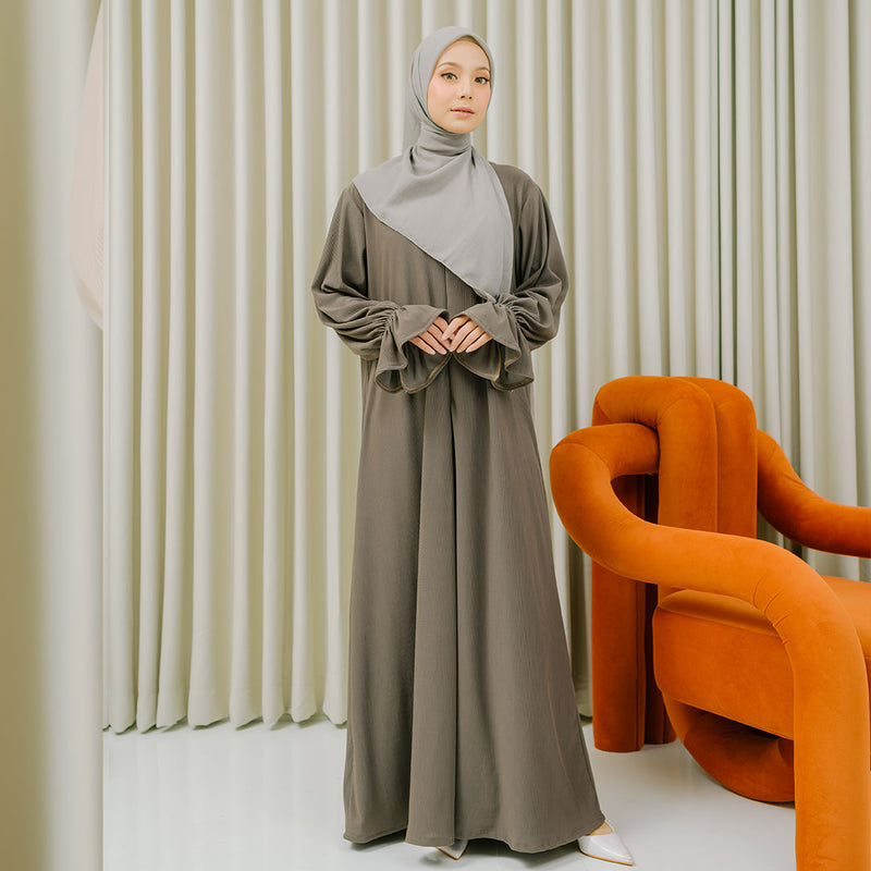 Haila Abaya Knit Brown Muffin