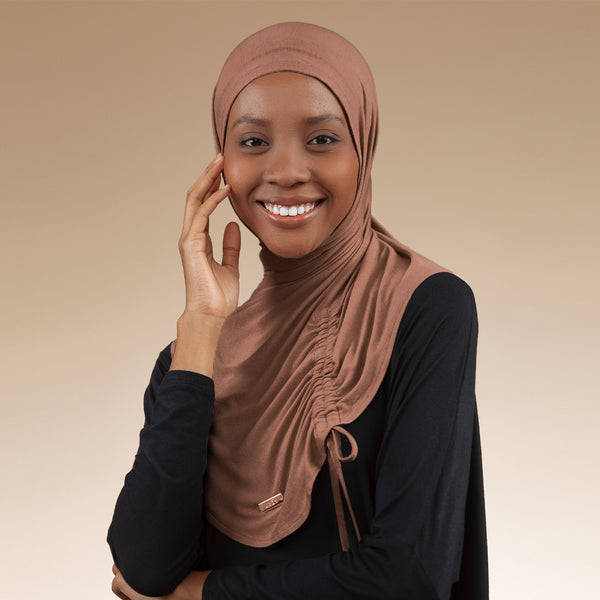 Liora Instan (Hijab Instan Serut Sport Rayon) Brown Sugar