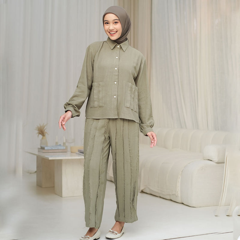 Tale Linen Set Soft Army