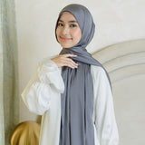 Shadeera Silk Shawl in Charcoal Grey (Lozy x Shadira)