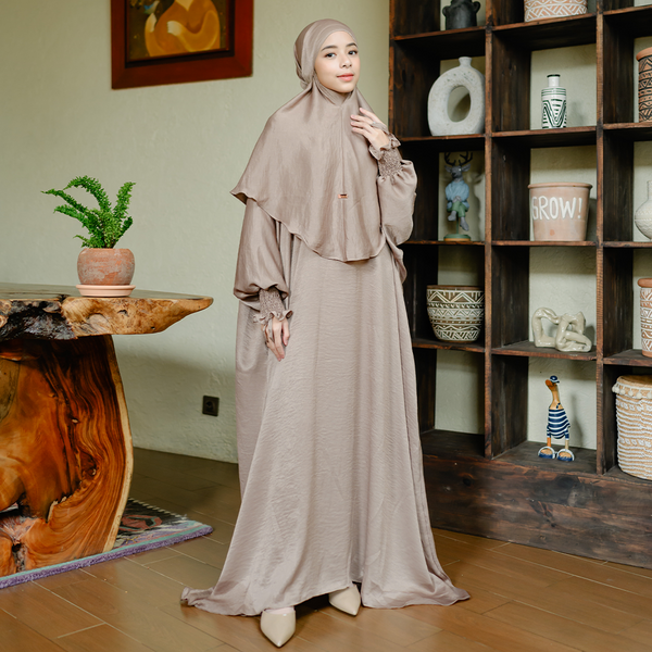 Hanida Abaya Set Choco