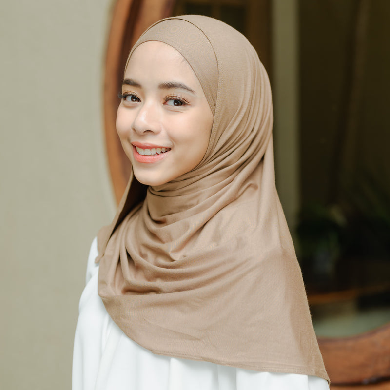 Tana Shawl (Pashmina Kaos Rayon) Chocolate