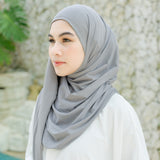 Tana Shawl (Pashmina Kaos Rayon) Cool Grey