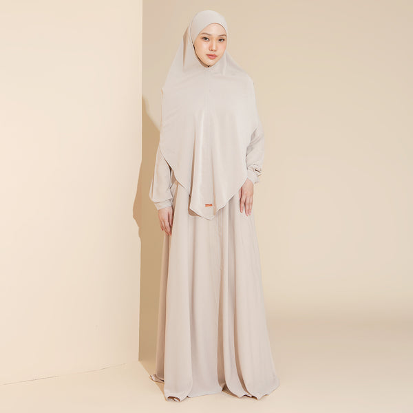 Humaya Abaya Set Cream Almond