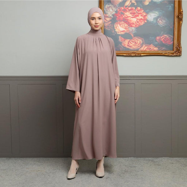 Azura Abaya Dress Grey Cream