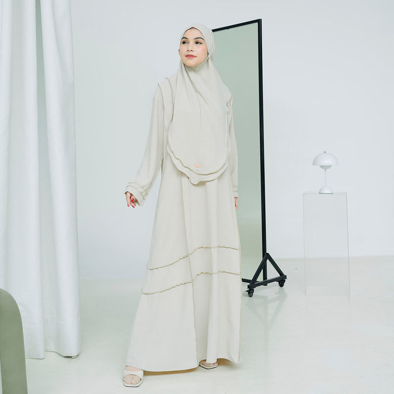 Khansa Abaya Set Ivory