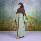 Lozy Hijab - Nara Embroidery Abaya (Abaya Dress Bordir Bahan Katun Linen Haji dan Umrah)