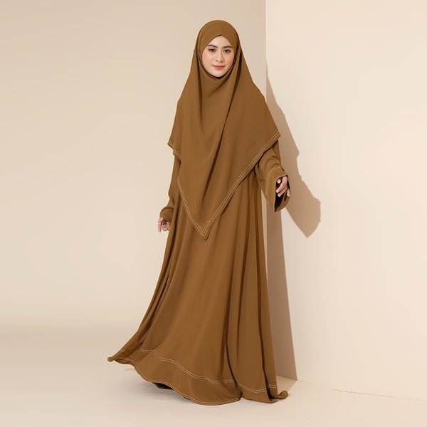 Pre Order Sadia Abaya Set Dark Mustard