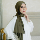 Shadeera Silk Shawl in Dark Olive (Lozy x Shadira)