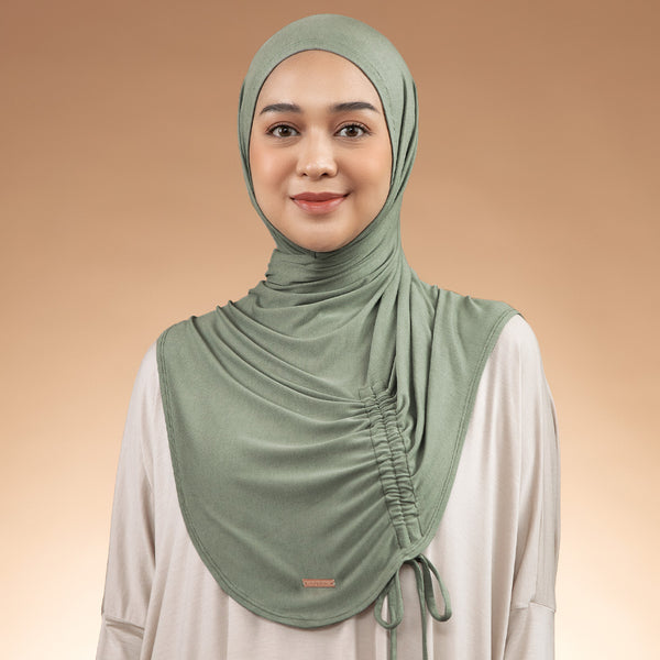 Liora Instan (Hijab Instan Serut Sport Rayon) Dessert Sage