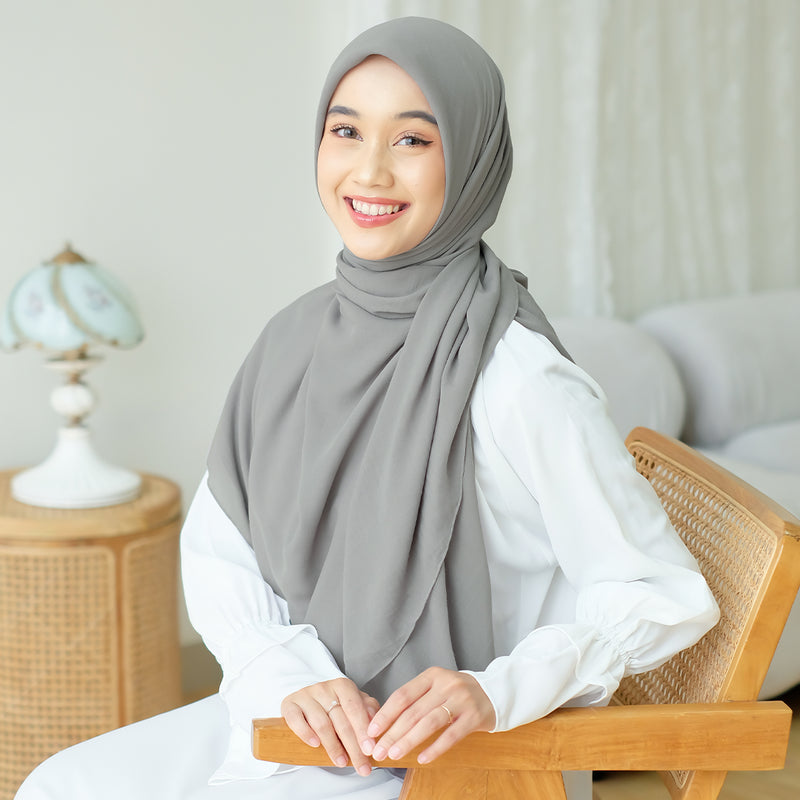 Mima Square Syari (Hijab Segiempat Syari) Dim Grey