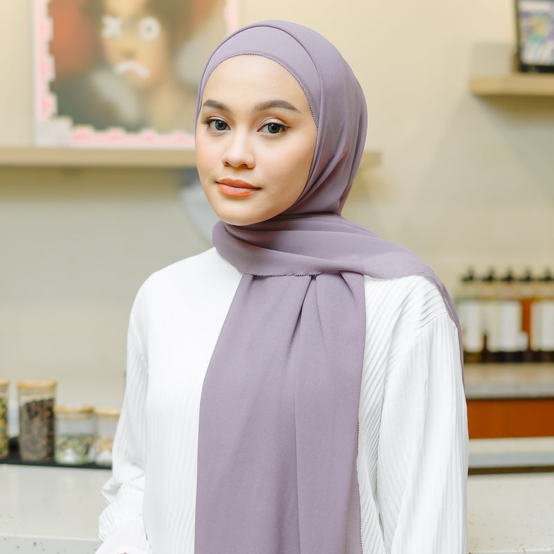 Bawal Eyelash Shawl Dusty Purple