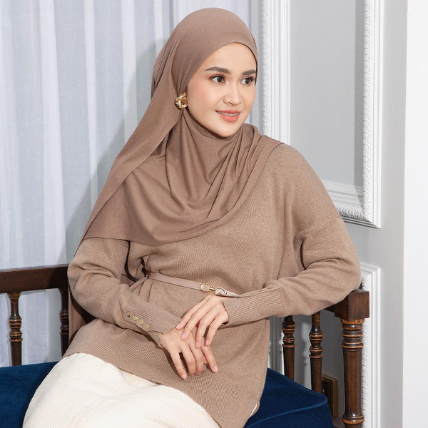 Michi Knit (Knit Shirt) Atasan Tangan Panjang Wanita Knitwear