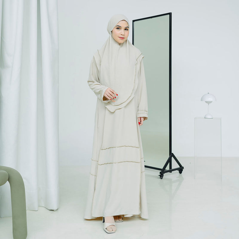 Khansa Abaya Set Ivory