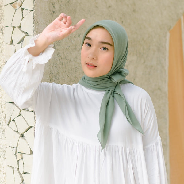 Mima Square (Hijab Segiempat Segi empat Bahan Katun)