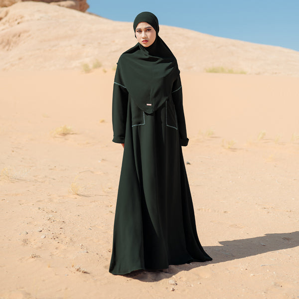 Pre Order Sahla Abaya Set Forest Night