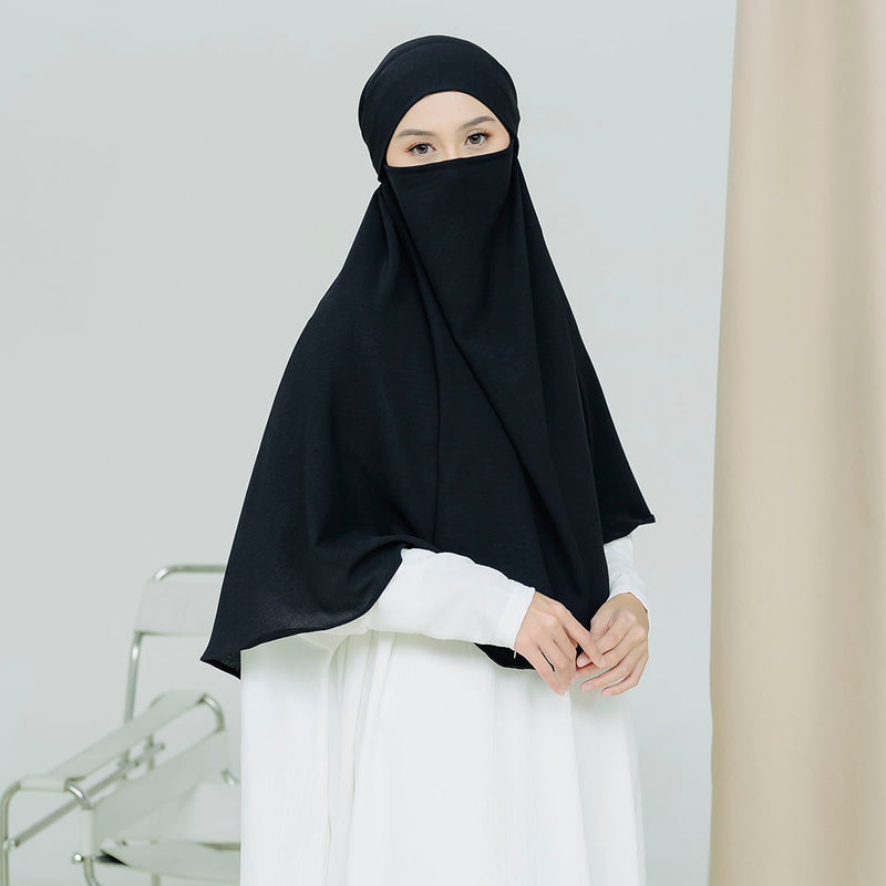 Halima French Khimar Black