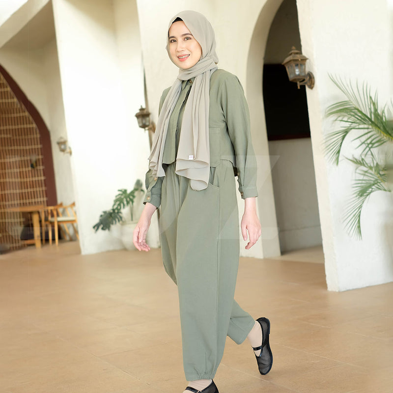 Kimi Set (One Set Linen) Soft Army