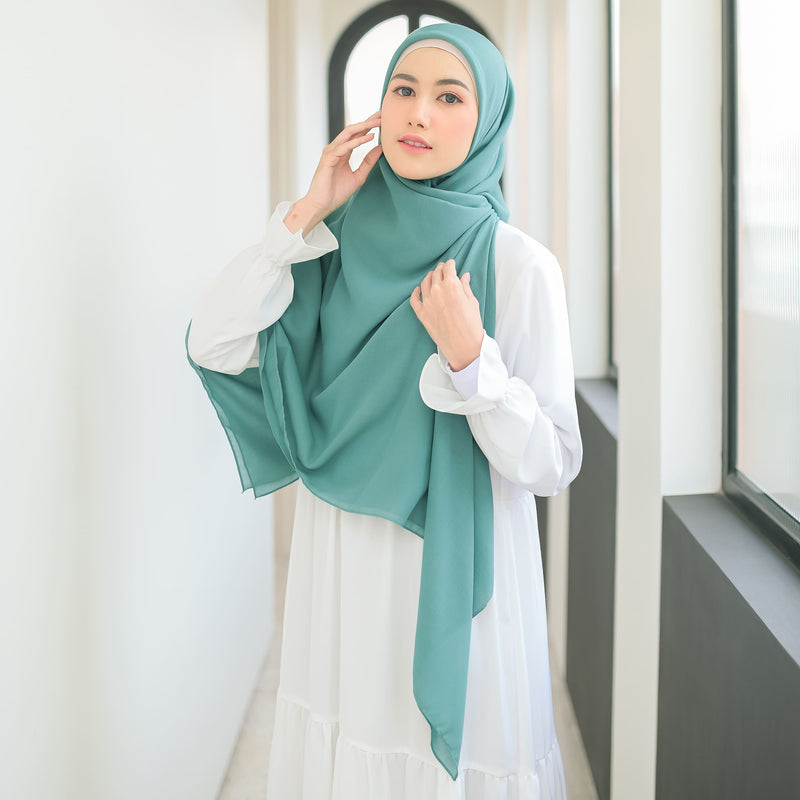 Mima Square Syari (Hijab Segiempat Syari) Green Tosca