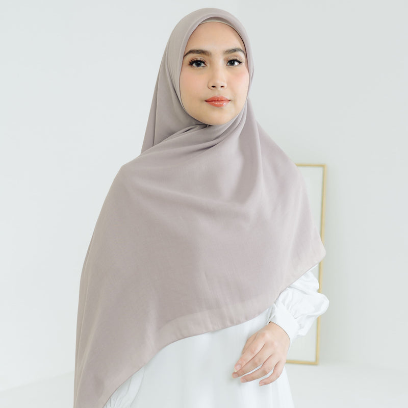 Mima Square Syari (Hijab Segiempat Syari) Grey Griss