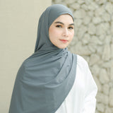 Tana Shawl (Pashmina Kaos Rayon) Grey Pewter