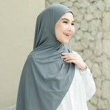 Tana Shawl (Pashmina Kaos Rayon) Grey Pewter