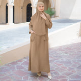 Habiba Abaya Set Hazelnut