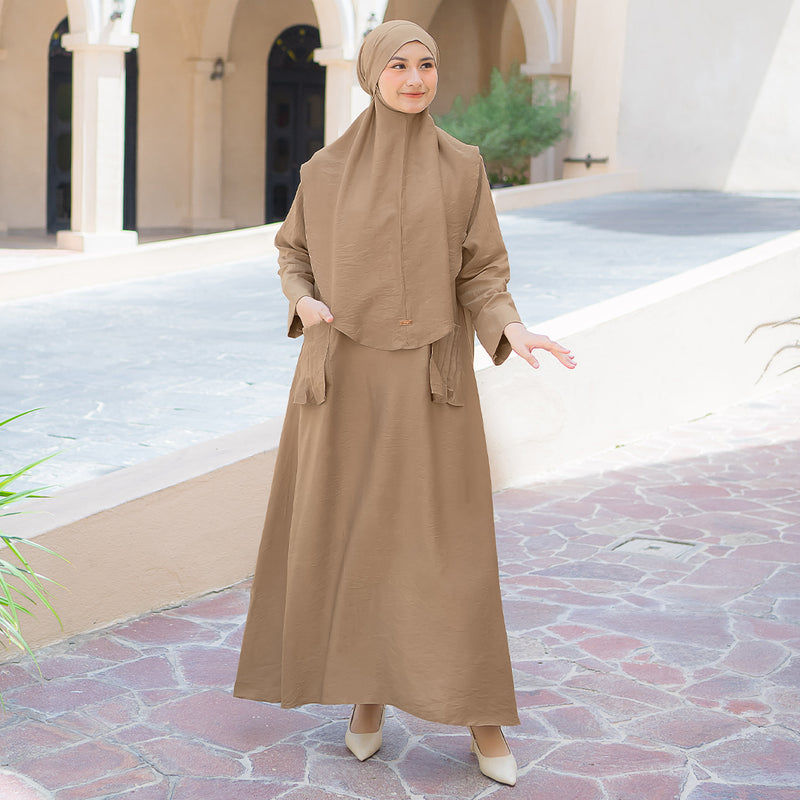 Habiba Abaya Set Hazelnut