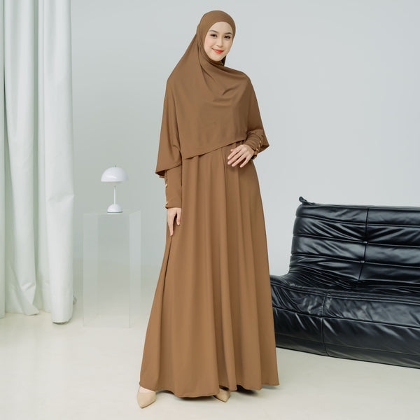 Hafisa Abaya Set Chocolate