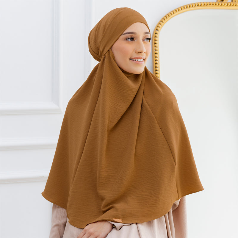 Halima French Khimar Terracotta