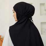 Biyya Instan Lasercut (Bergo Crinkle) Black