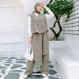 Nami Set (One Set Vest Rompi Linen)