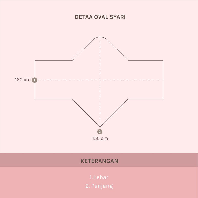 Detaa Oval Syari (Hijab Segiempat Syari Oval Melayu)