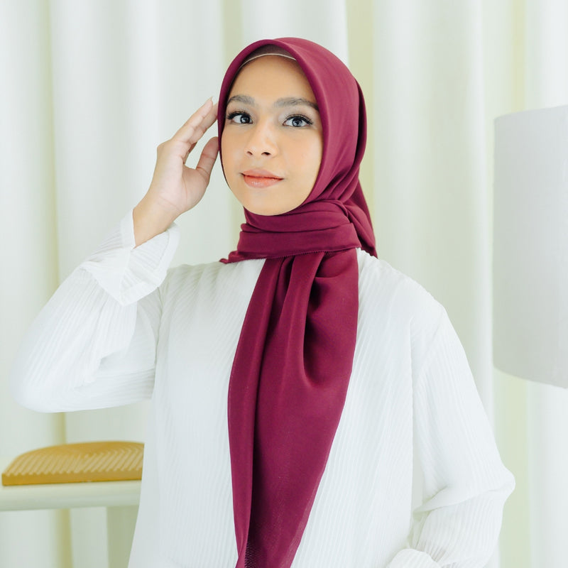 Haraa Voal Eyelash (Hijab Segiempat Voal Polos Embroidery)