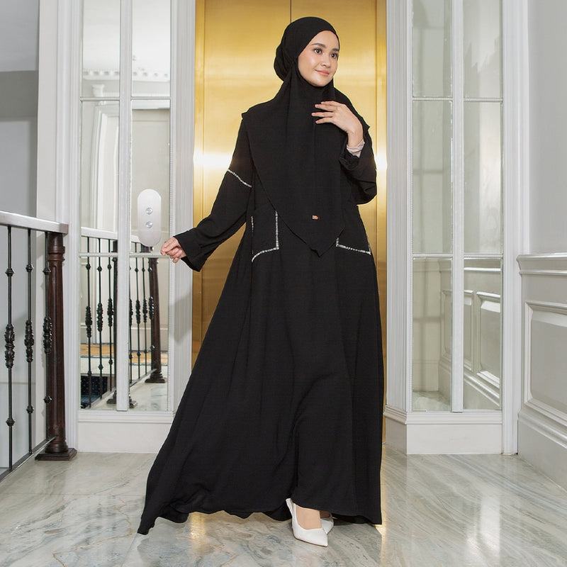 Sahla Abaya Set (Gamis Umroh Haji Abaya Set Kerudung)